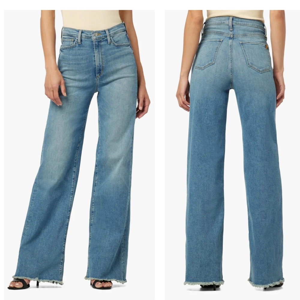 Joe's Jeans Medium Wash Wide-Leg Flare Jeans